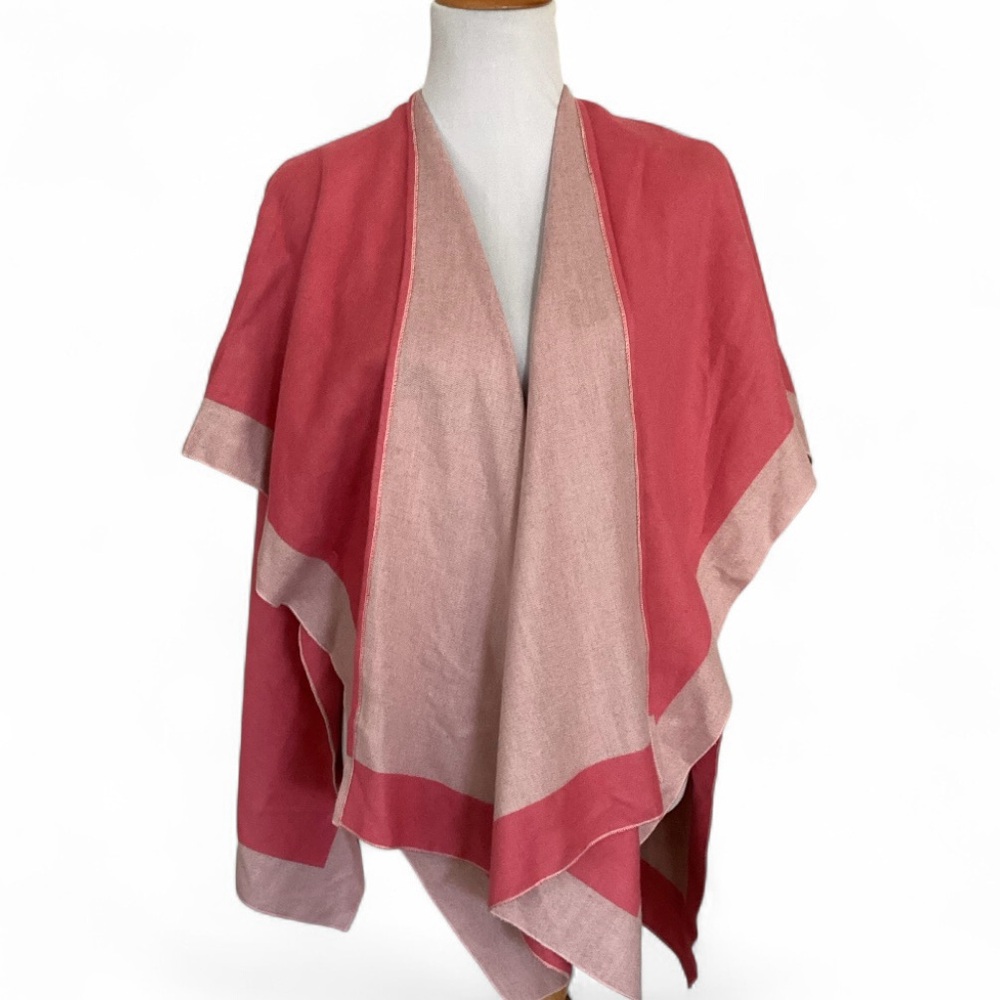 Top it Off Coral/ Pink Cardigan Shawl Wrap NWT One Size
